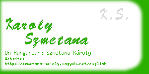 karoly szmetana business card