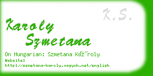 karoly szmetana business card